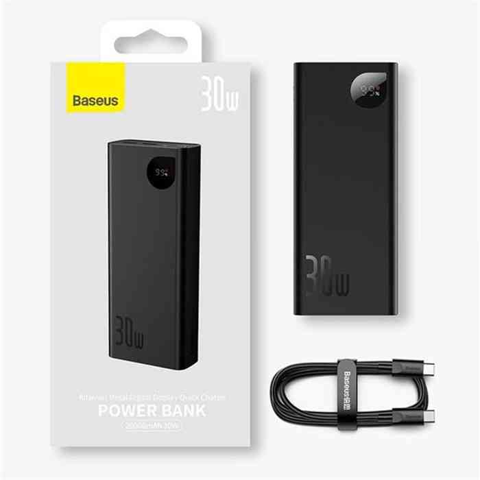 Baseus Power Bank Adaman 30W 20000Mah With Type-C to C 50CM Cable